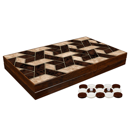 Gifthome Trendy Tavla Geometrik Ceviz