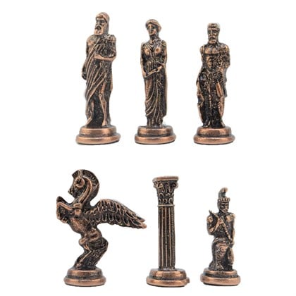 (Sadece Satranç Taşı İsteyene) Gifthome Büyük Boy, Metal, Pegasus Figürlü, Antik Satranç Taşı