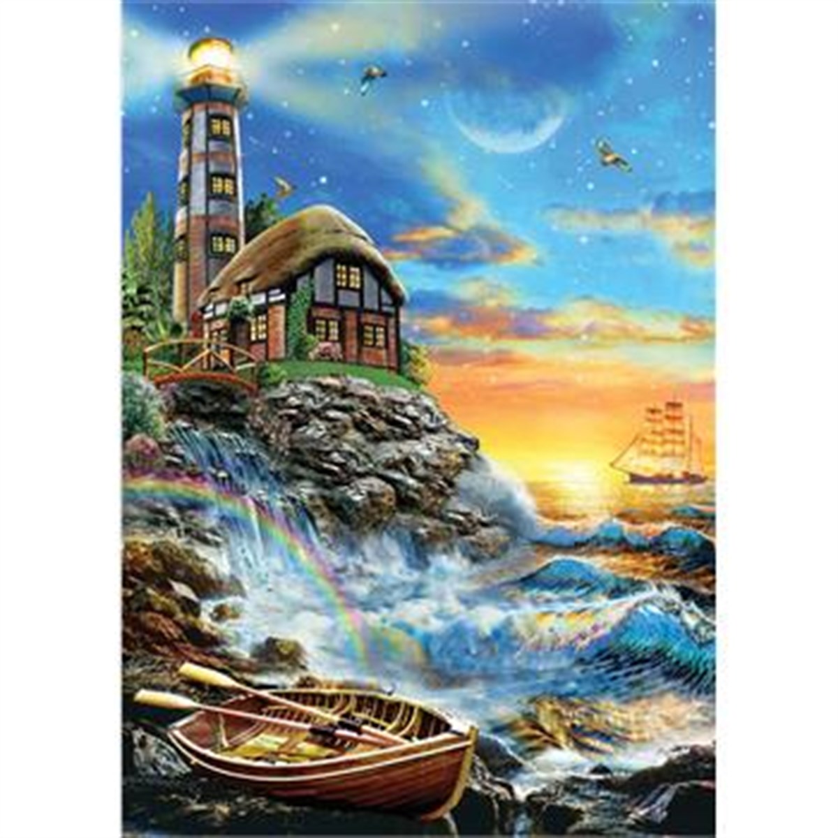 500 Parça Twilight Lighthouse Puzzle (Adrian Chesterman)