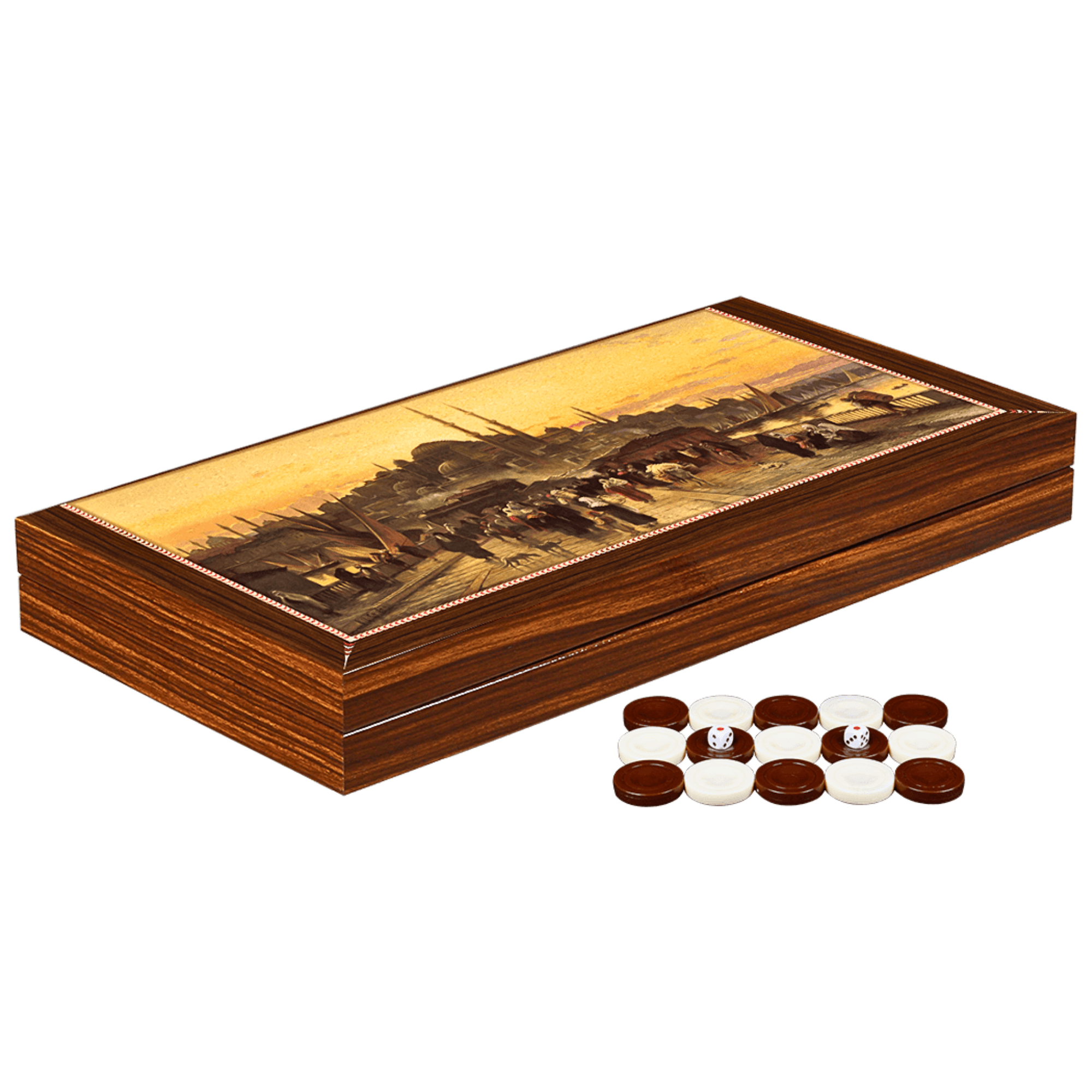 Fantastik Ahşap Tavla Galata Köprüsü