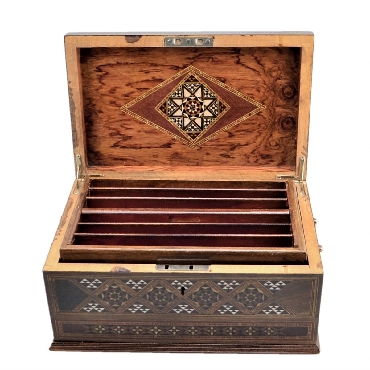 Gifthome, El Yapımı, Masif Ahşap, Takı / Mücevher Kutusu - Lale ( 4 Raflı )