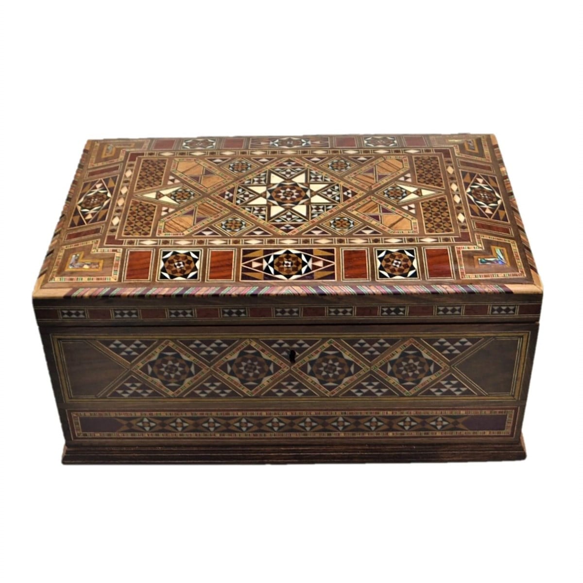 Gifthome, El Yapımı, Masif Ahşap, Takı / Mücevher Kutusu - Lale ( Büyük Saklama Kaplı )