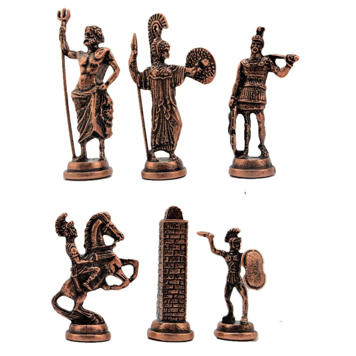 Gifthome Metal Satranç Taşları 6 No. YUNAN Antik Satranç Taşları  (Tahta Dahil Değildir)