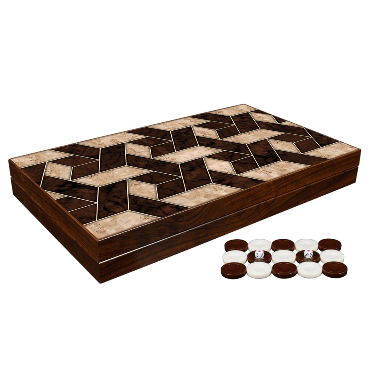 Gifthome Trendy Tavla Geometrik Ceviz