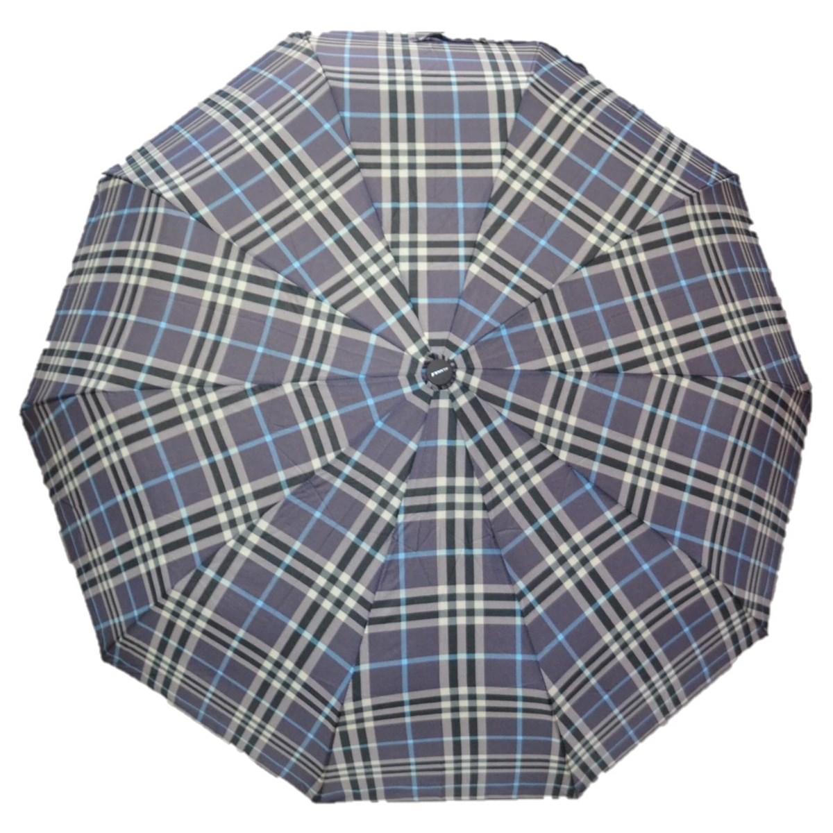 GiftHome Yarı Otomatik, 10 Telli, Rüzgara Dayanıklı, Kadın  Şemsiye, Ekose Desen-6