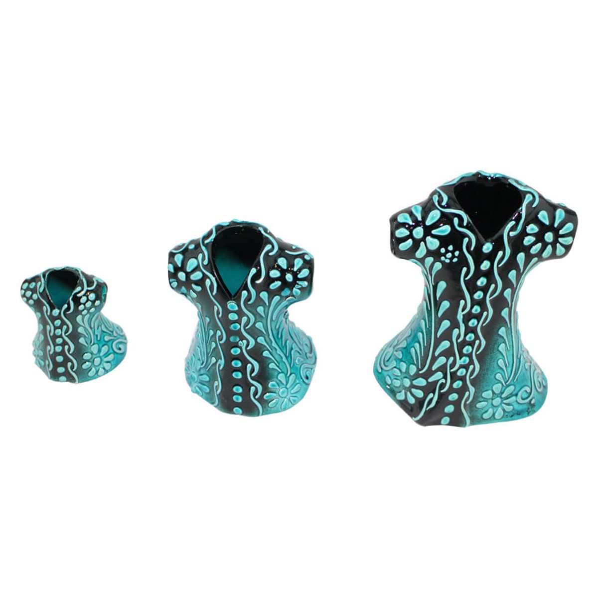 Kaftan Figürlü Dekoratif Vazo - 3'lü Set