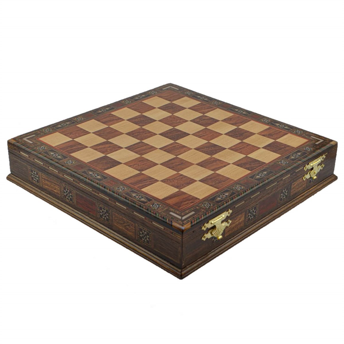 (Sadece Satranç Tahtası İsteyene)Gifthome,Büyük,El Yapımı,Masif,Ahşap,Gül,Sandıklı Satranç Tahtası