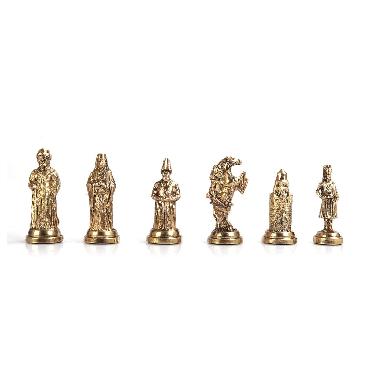 (Sadece Satranç Taşı İsteyene) Gifthome,Büyük,Metal, Parlak, Osmanlı Figürlü Satranç Taşı