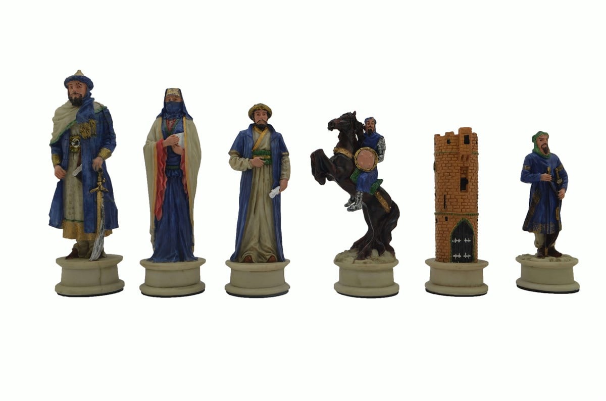 (Sadece Satranç Taşı İsteyene) Gifthome,Battal,Polyester, Selçuklular&Haçlılar Figürlü Satranç Taşı