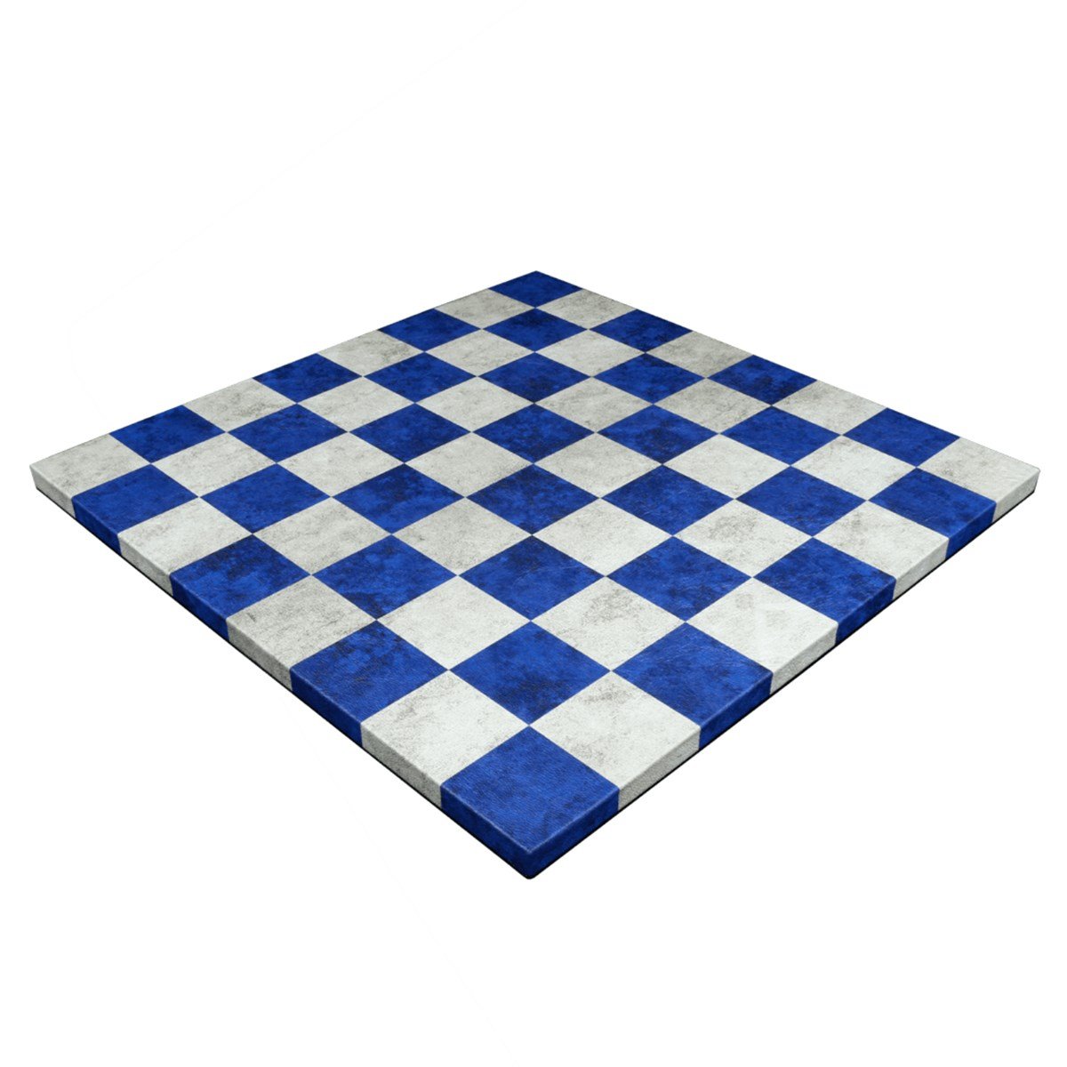 (Sadece Tahta İsteyene) Turkuaz-Krem, Deri Kaplama, MDF, Ahşap Satranç Tahtası (37x37 cm)