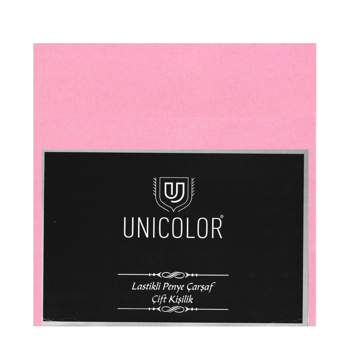 UNICOLOR Lastikli Penye Çarşaf Çift Kişilik (180X200+30 cm.) - Düz PEMBE Renkli