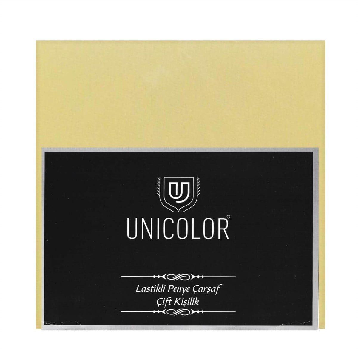 UNICOLOR Lastikli Penye Çarşaf Çift Kişilik (180X200+30 cm.) - Düz SARI Renkli