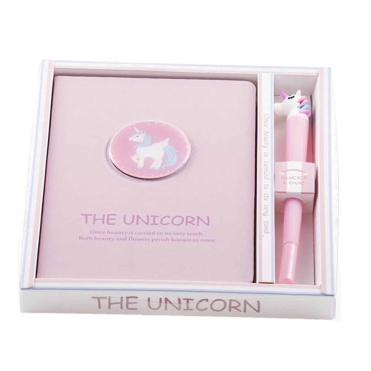 UNICORN KABARTMA RESİMLİ HATIRA DEFTERİ VE UNICORN ŞEKİLLİ KALEM SETİ - 3