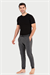 Erkek Antrasit-Melanj İki İplik Slim Fit Uzun Alt