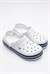 Erkek Beyaz Crocs Tarzı Delikli Kaymaz Sabo Terlik