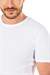 Erkek Beyaz Kaşkorse Yarım Kol T-shirt