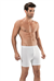 Erkek Beyaz Modal Dıştan Lastikli Düğmeli Boxer