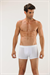 Erkek Beyaz Penye Modal Kısa Boxer