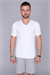 Erkek Beyaz Yarım Kol Fanila