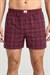Erkek Bordo Ekose Desen Boxer