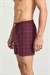 Erkek Bordo Ekose Desen Boxer