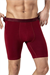 Erkek Bordo Modal Dıştan Lastikli Uzun Boxer