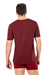Erkek Bordo Sıfır Yaka Yarım Kol T-shirt