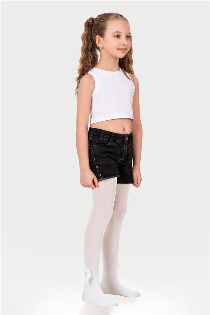 Kız Çocuk Beyaz Halter Yaka Atlet