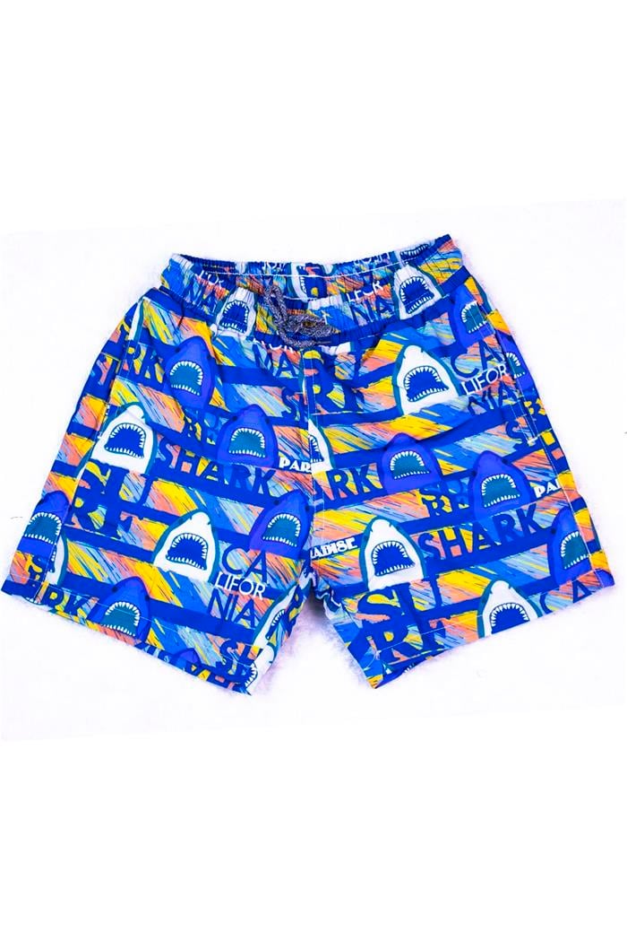 Erkek Çocuk Desenli Dijital Baskılı Deni Şortu
