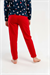 Erkek Çocuk Kırmızı Marla Uzun Pijama Altı