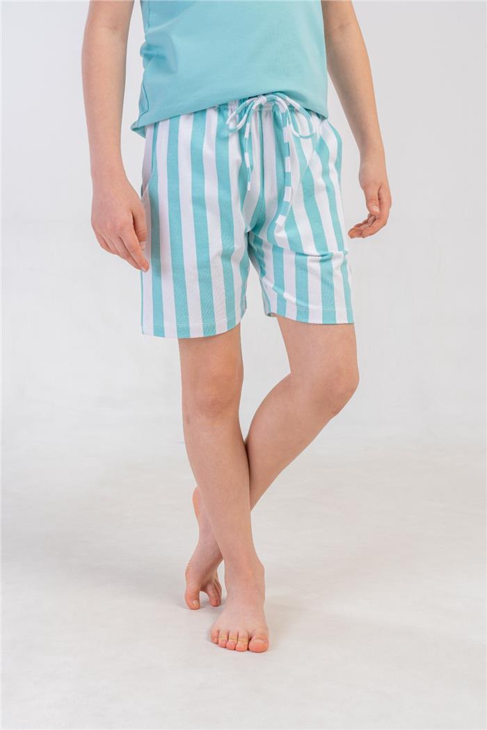 Erkek Çocuk Su Yeşili Cepli Şort