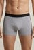 Erkek Gri Melanj Likra Cotton Boxer