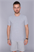 Erkek Gri Paragon Sıfır Yaka Yarım Kol Tshirt