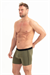 Erkek Haki Likra Cotton Boxer