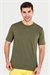 Erkek Haki Süprem Yarım Kol T-shirt