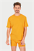 Erkek Hardal Süprem Yarım Kol T-shirt