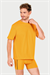 Erkek Hardal Süprem Yarım Kol T-shirt