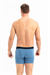 Erkek İndigo-Siyah Biyeli Boxer