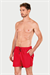Erkek Kırmızı İki Cepli Deniz Şortu