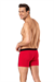 Erkek Kırmızı-Siyah Biyeli Boxer