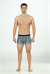 Erkek Mavi Çizgili Zikzaklı Cotton Boxer