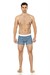 Erkek Mavi Yıldız Desen Zikzaklı Cotton Boxer