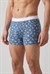 Erkek Mavi Yıldız Desen Zikzaklı Cotton Boxer