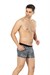 Erkek Siyah Çizgili Zikzaklı Cotton Boxer