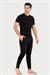 Erkek Siyah İki İplik Slim Fit Uzun Alt