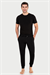 Erkek Siyah İki İplik Slim Fit Uzun Alt