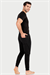 Erkek Siyah İki İplik Slim Fit Uzun Alt