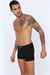 Erkek Siyah Likralı Boxer