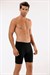Erkek Siyah Penye Modal Uzun Boxer