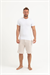 Erkek Ten Beyaz Çizgili Şort